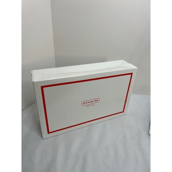 2 Coach 6" x 10” X 2 1/2" White & Red Gift Boxes New! - Picture 3 of 6